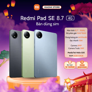 Máy Tính Bảng Xiaomi Redmi Pad SE 8.7" 4/128GB - 6/128GB Lắp Sim 4G - Bảo Hành Chính Hãng 18 Tháng
