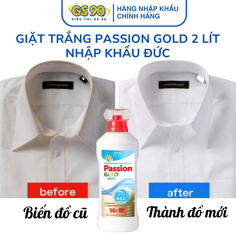 Nước Giặt Passion Gold 2 Lít Làm Sạch Và Chăm Sóc Sợi Vải Nhập Khẩu Đức