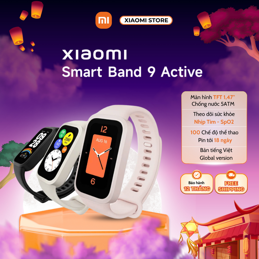 Vòng đeo tay thông minh Xiaomi Smart Band Active bản Tiếng Việt