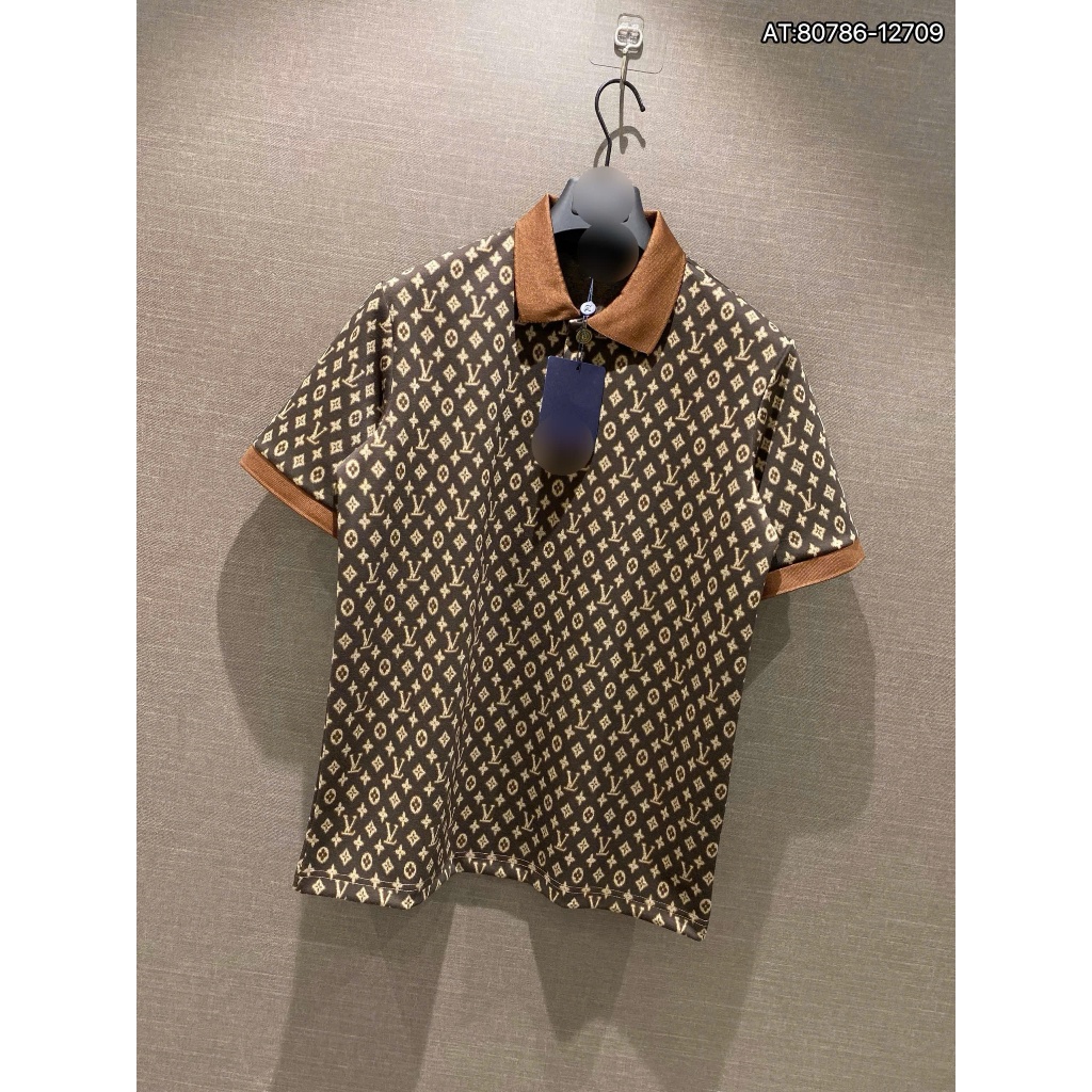 ÁO polo nam cổ tròn họa tiết tay ngắn phong cách trẻ trung chuẩn from