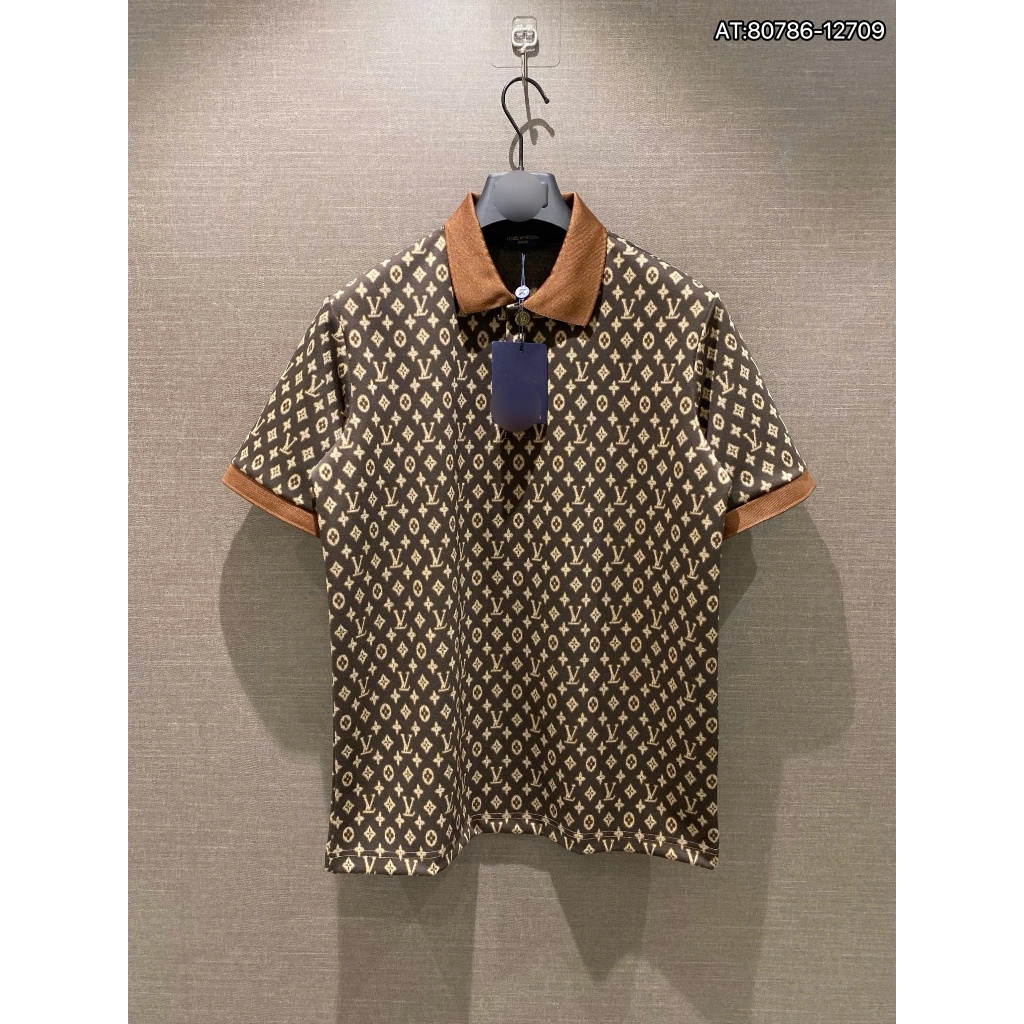 ÁO polo nam cổ tròn họa tiết tay ngắn phong cách trẻ trung chuẩn from