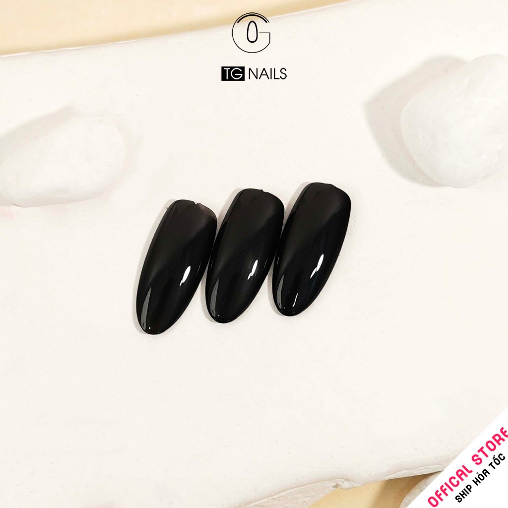 Sơn gel màu đen tuyền hãng TG cọ tròn lọ 10g
