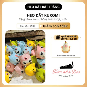 Heo Đất Kuromi Bát Tràng – Ống Heo Tiết Kiệm Gốm Sứ Dễ Thương, Trang Trí & Quà Tặng Cho Bé 🐷🎀