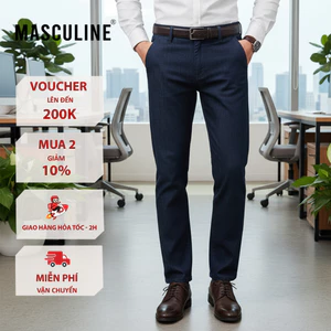Quần jeans trung tuổi nam Masculine cao cấp, đường may chắc chắn, chất vải dày dặn - MJRC24.4