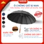 Ô dù tán rộng che nắng mưa H27 NASON 16 nan, khắc tên lên tay cầm gỗ, chống lật trong gió to cấp 7, chống UV