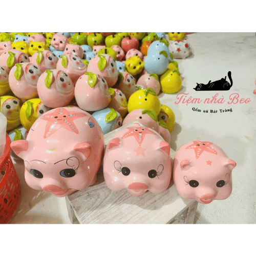 Heo Đất Nhiều Màu Bát Tràng – Ống Heo Tiết Kiệm Gốm Sứ Cao Cấp – Quà Tặng & Trang Trí Dễ Thương