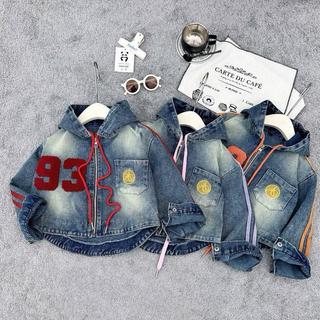 K11-[tomnaukids] Áo khoác Jean khóa kéo dập hình size từ 9-40Kg