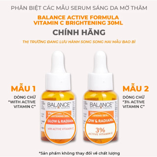 Serum Balance Làm Sáng Da, Mờ Thâm Vitamin C Brightening Serum Glow & Radiance (30ml)