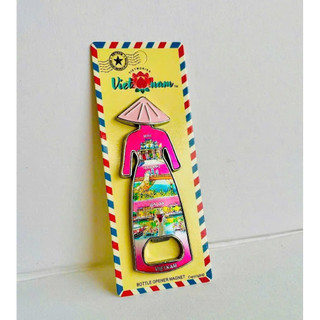 MAGNET khui bia mở hộp hình ảnh cô gái áo dài