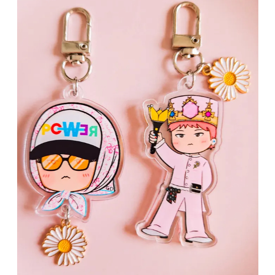 G-Dragon Power Acrylic Keychain, G Dragon Chibi Illustration, G