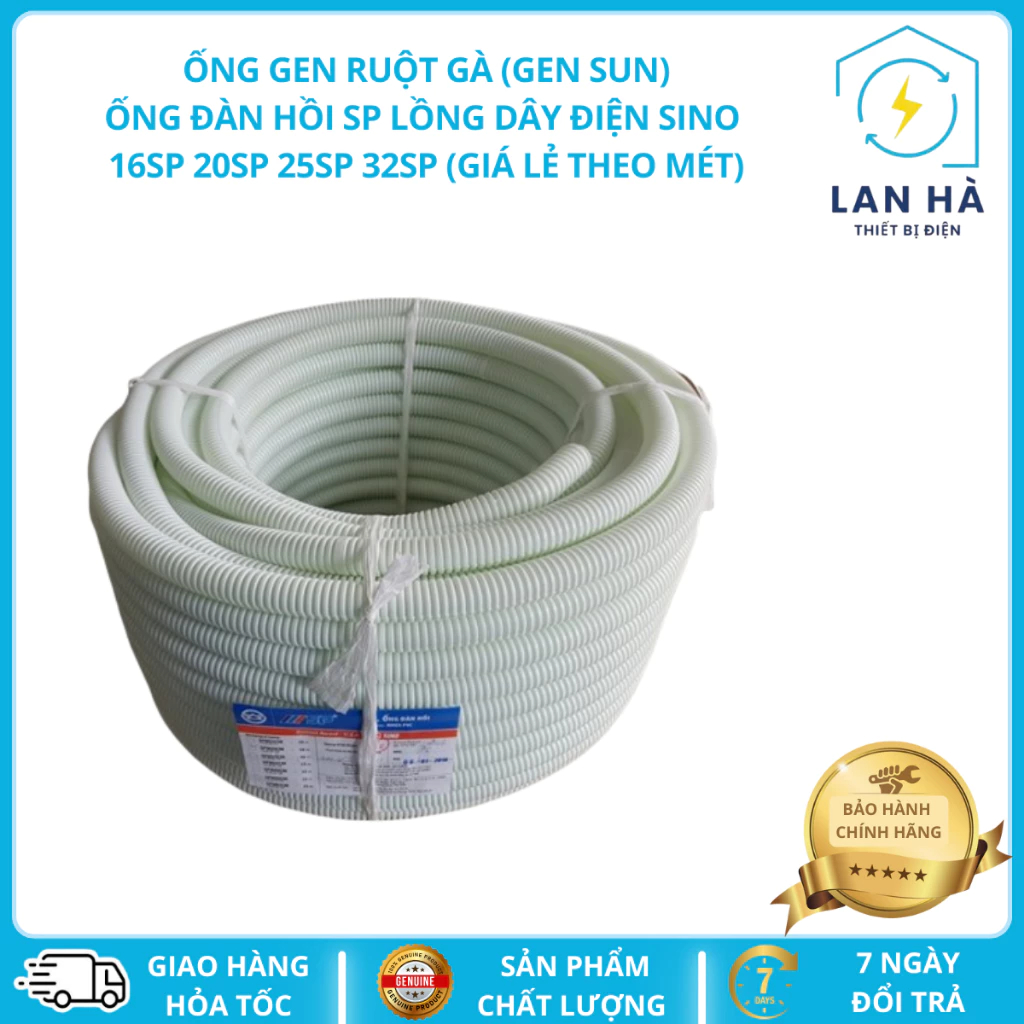 Ống ghen ruột gà - ghen mềm luồn dây điện Sino 16SP 20SP 25SP 32SP - An ...