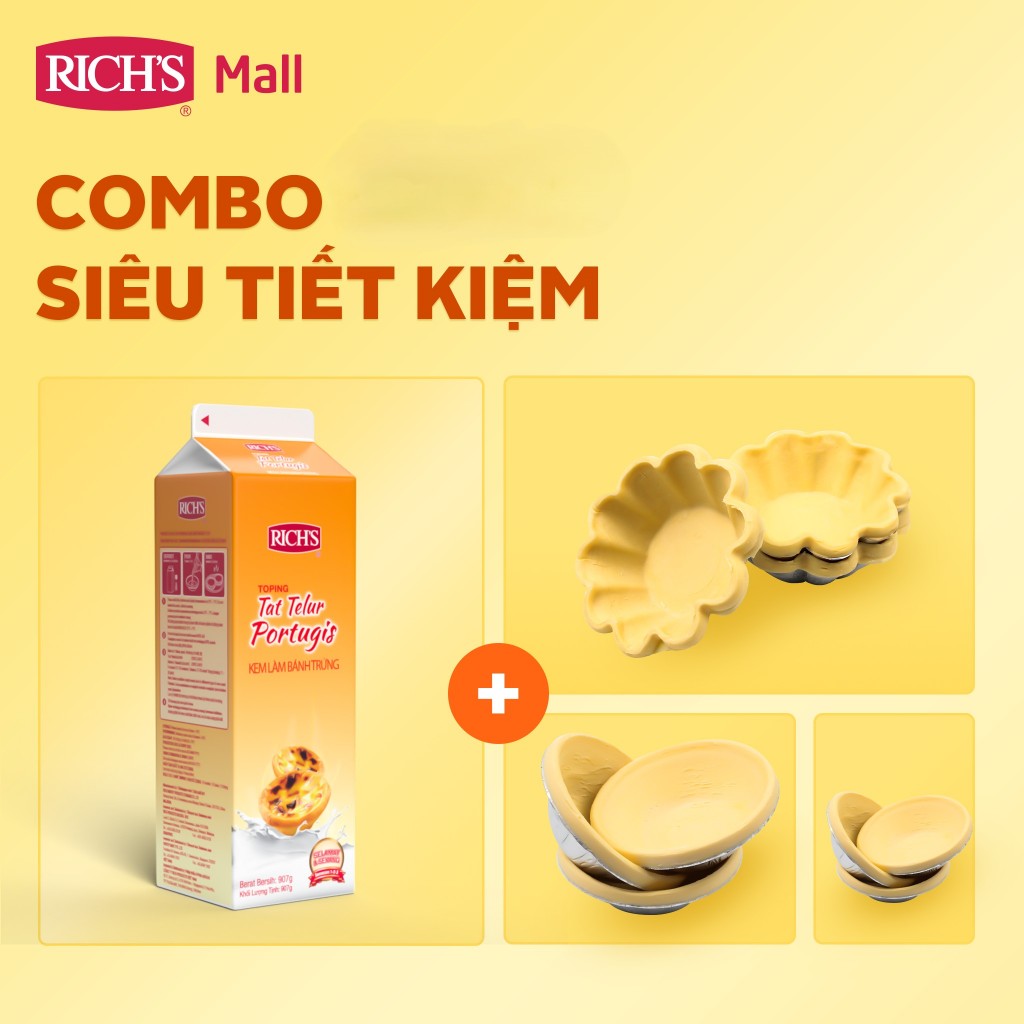 [Hỏa tốc Đà Nẵng]Combo Bánh Tart:1 Hộp Kem Trứng+1Túi Đế Tart các loại ...