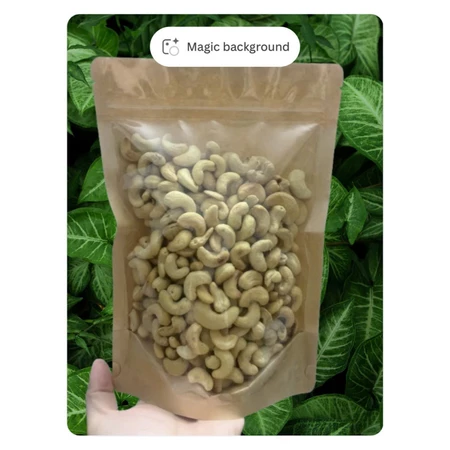Hạt Điều Nhân Rang Củi Túi 500g / Nhân Hạt Điều trong chế biến sữa ...TÚI 500g