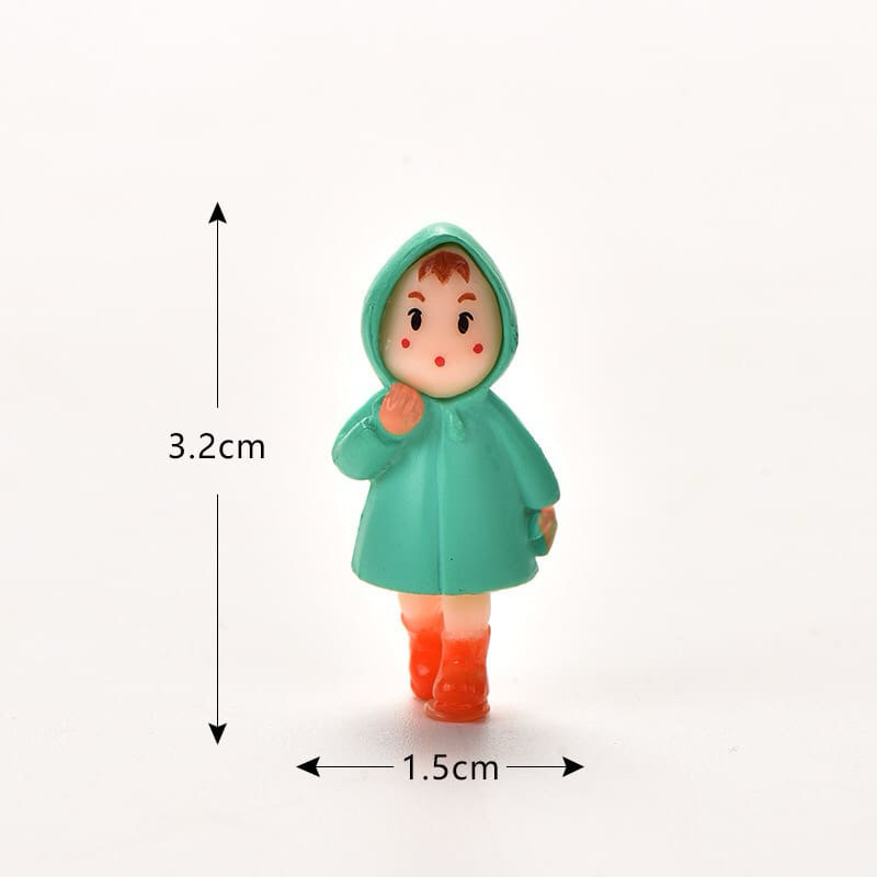 Mô hình Chu Totoro cầm cỏ Clover ba lá cho các bạn trang trí tiểu cảnh, terrarium, DIY