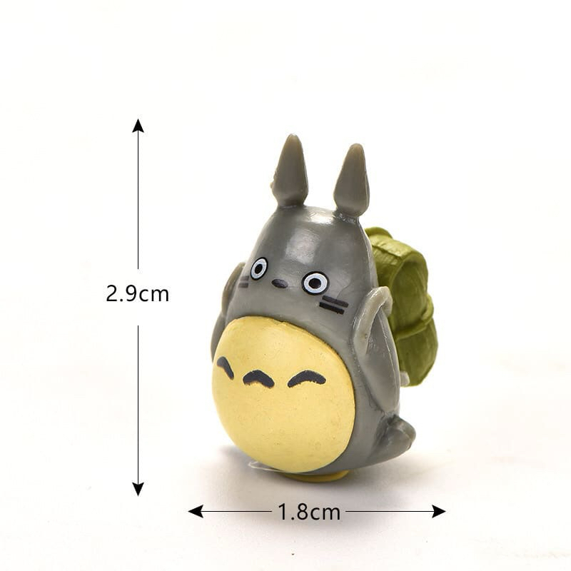 Mô hình Chu Totoro cầm cỏ Clover ba lá cho các bạn trang trí tiểu cảnh, terrarium, DIY