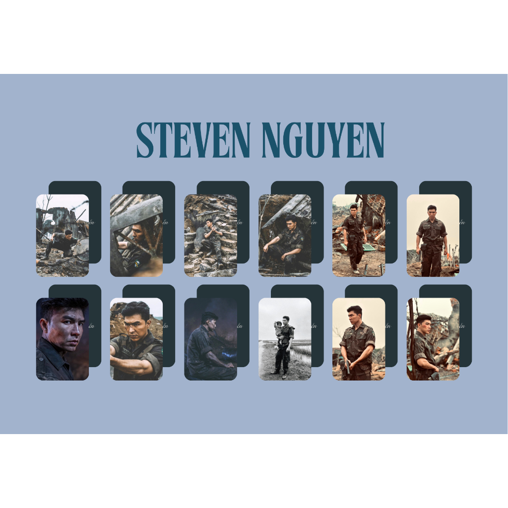 set card bo góc diễn viên Steven Nguyễn - Mưa đỏ- Bi Long Đại Ca