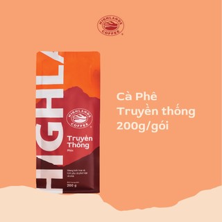 Cà Phê Rang Xay Truyền Thống Highlands Coffee 200g (80% Robusta và 20% Arabica)