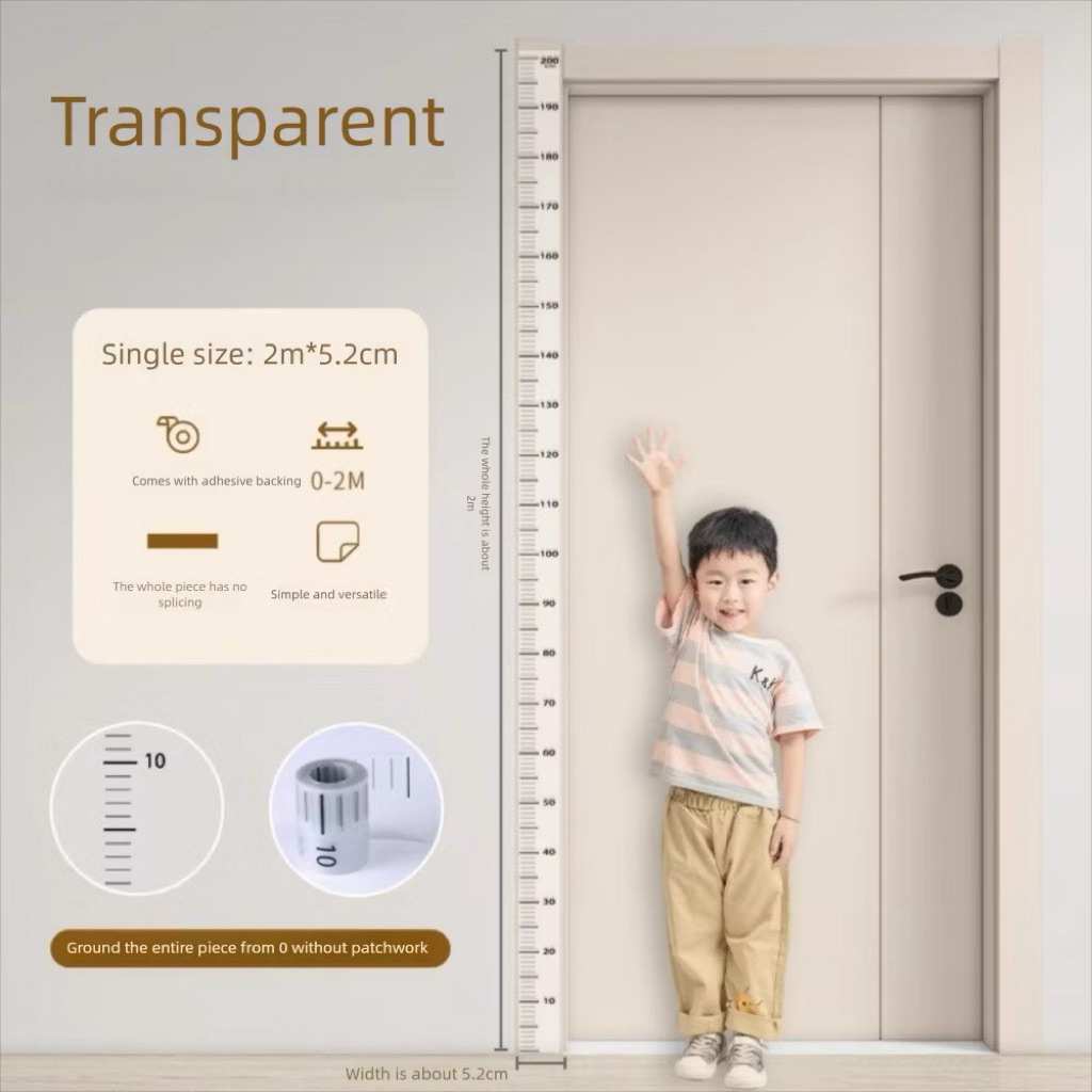 Thước đo chiều cao dán tường chiều dài 2m có thể tháo rời