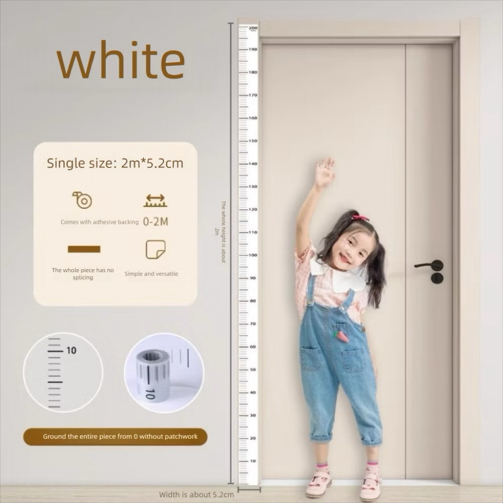 Thước đo chiều cao dán tường chiều dài 2m có thể tháo rời