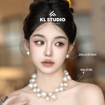 Vòng Cổ Ngọc Trai KL.STUDIO Dáng Chùm, Choker Ngọc Trai Sang Chảnh, Dây Chuyền Ngọc Trai Nhân Tạo Hạt Lớn - N65