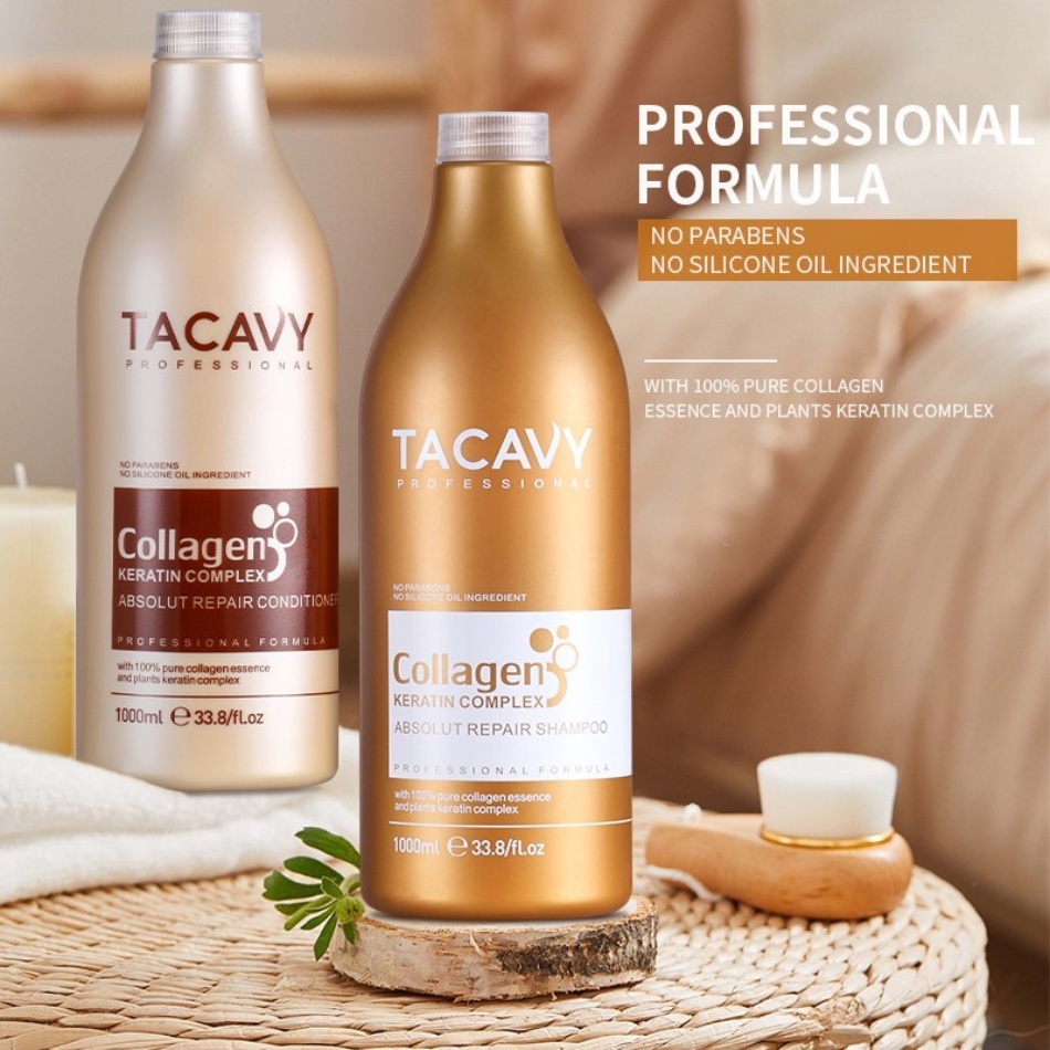 Cặp Dầu Gội Xả TACAVY 1000ml | Giảm Gãy Rụng, Phục Hồi Tóc Khô Xơ, Hư Tổn