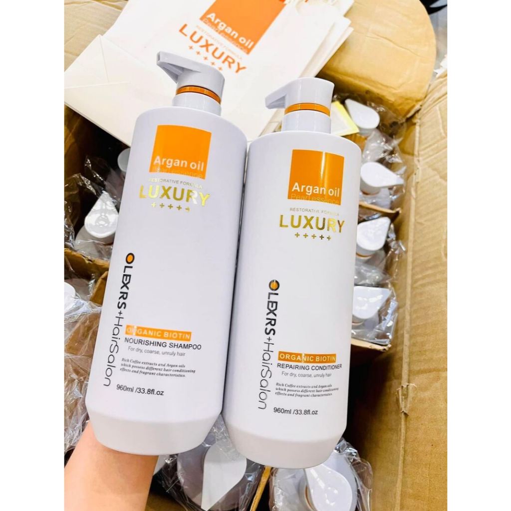 Combo Dầu gội xả phục hồi, chống rụng tóc Olexrs Hair Salon Luxury 500ml - 960ml