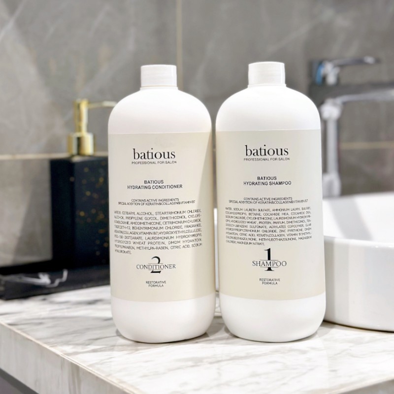 Dầu Gội, Xả Batious Trắng Dành Cho Tóc Khô Xơ, Phục Hồi Chẻ Ngọn 500ml-960ml