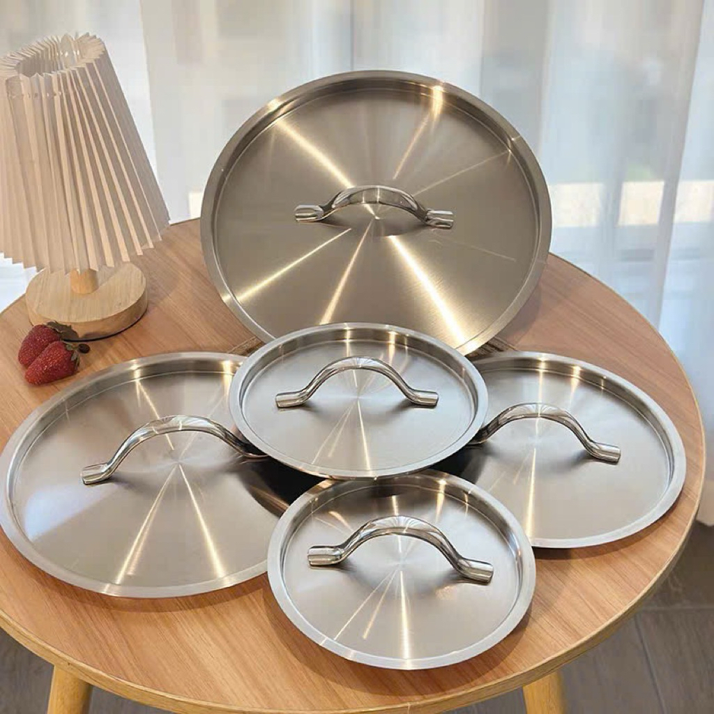 Nắp Đậy Inox Liền Khối Vung Inox Oyatton Không Đinh Tán