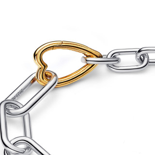 Vòng Tay Pandora ME Mạ Vàng 14K Mắt Xích Chốt Khóa Trái Tim