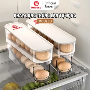 Khay Đựng Trứng 2 Tầng Lăn Tự Động Modeco - Sức Chứa Lớn, Lấy Trứng Dễ Dàng, Tủ Lạnh Gọn Gàng