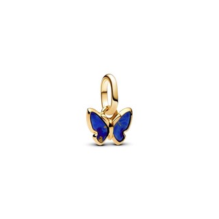 Charm Treo Pandora Mạ Vàng 14K Bướm Xanh - Vẻ Đẹp Tự Do