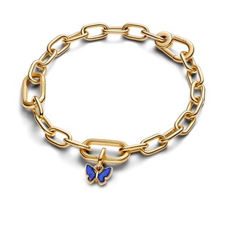 Charm Treo Pandora Mạ Vàng 14K Bướm Xanh - Vẻ Đẹp Tự Do