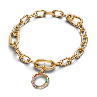 Charm Treo Pandora Me Mạ Vàng 14k Cầu Vồng Đính Đá Nhiều Màu