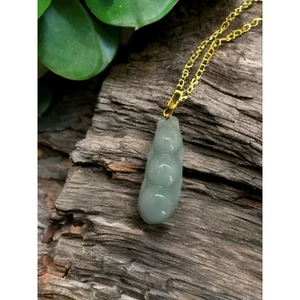 Hạt Đậu Cát Tường điểm xanh táo - Ngọc Cẩm Thạch Jade A 100% Natural