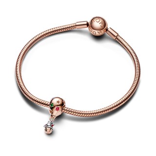 Charm Pandora Moments Mạ Vàng Hồng 14K Khinh Khí Cầu Và Ông Già Noel