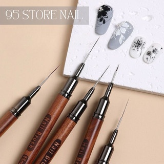 Cọ nét nail cán gỗ cao cấp - cọ lông chồn vẽ móng đủ size , vẽ hoa văn liner siêu nét