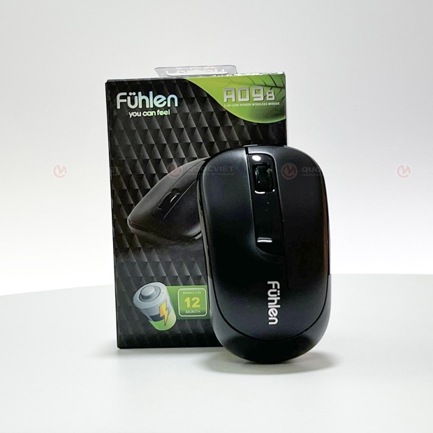 Chuột Không Dây Fuhlen A09 Chính Hãng - Chuột Máy Tính Wireless 2.4G Khoảng Cách 10m Cho Laptop, PC, Văn Phòng