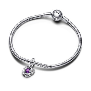 Charm Treo Pandora Đính Đá Tím Mộng Mơ Tháng 2