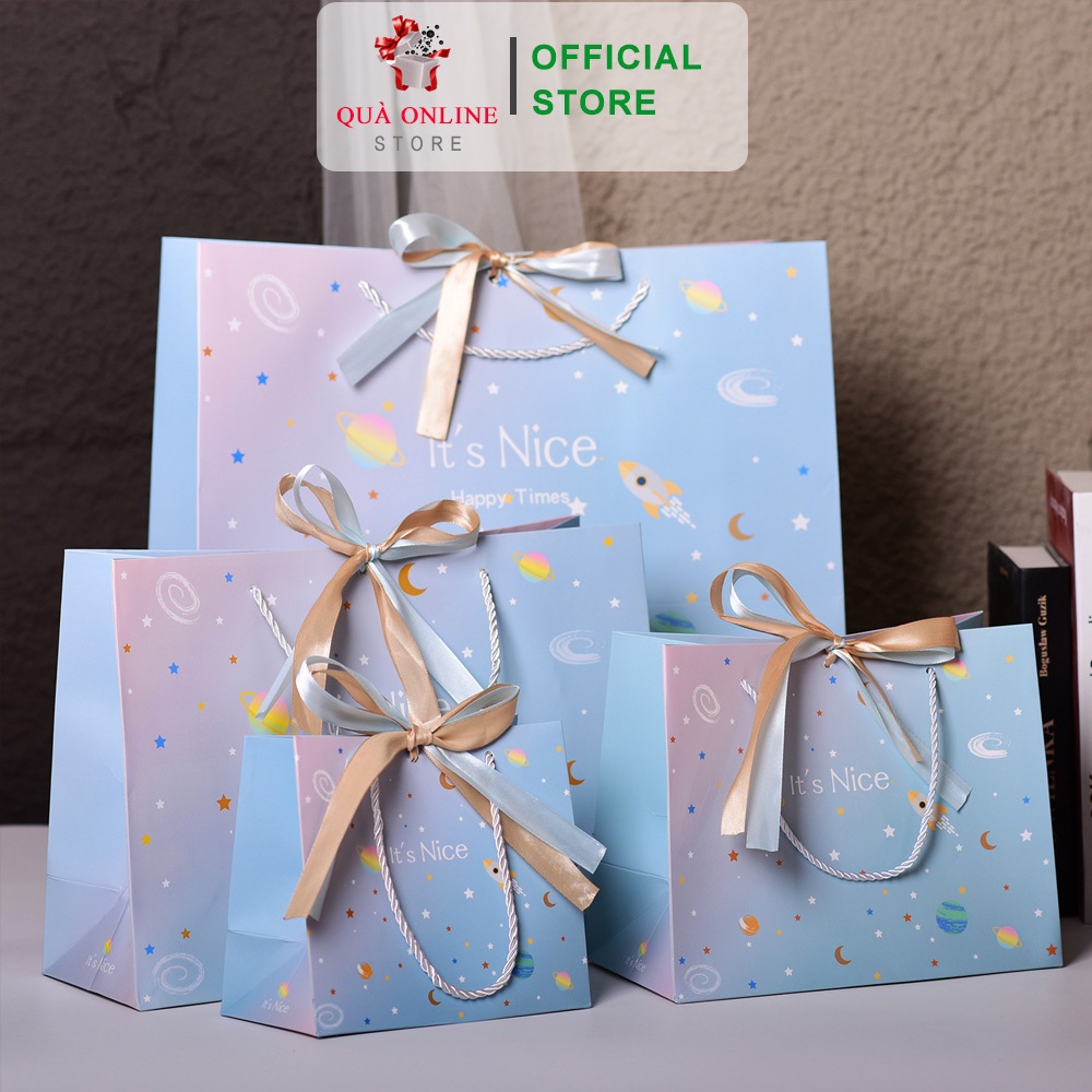 Túi Quà Tặng Bầu Trời Đầy Sao Tông Màu Tươi Sáng Đẹp, Phù Hợp Quà Tặng Cá Nhân, Sự Kiện Doanh Nghiệp