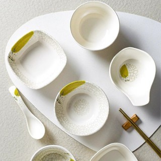 Bát Cơm Phíp ( Melamine A5 ) Hoa Văn Hình Lá Tre Dùng Cho Nhà Hàng Khách Sạn 1043