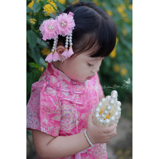Set 2 kẹp tóc tua rua trung thu, tết cho bé