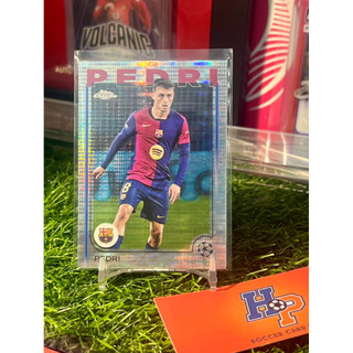 Thẻ bóng đá Pedri Pulsar Topps Chrome UCL 2024/25