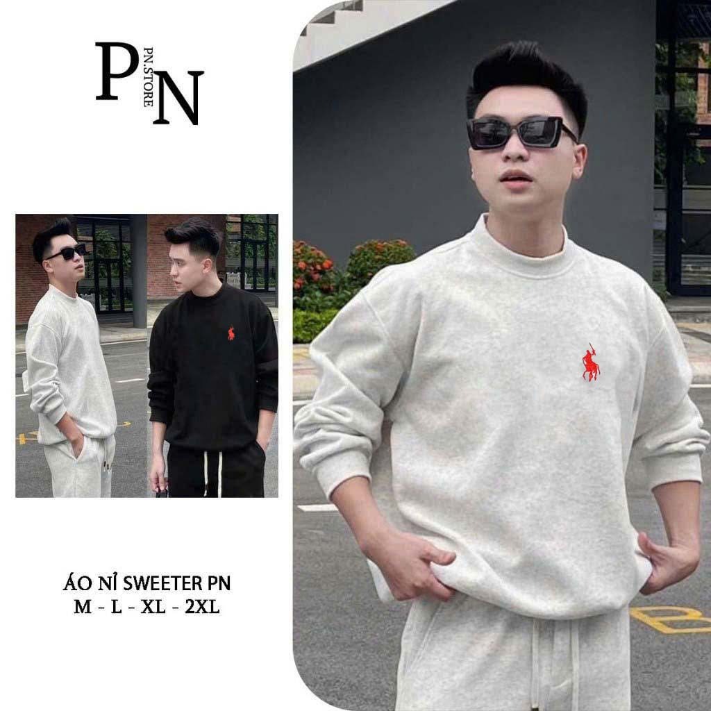 Áo Sweeter Cổ Tròn Nam Nữ PN STORE Form Suông Vải Nỉ Cotton 2 Da 4 Màu ...