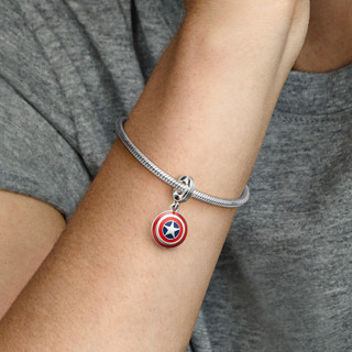Charm Bạc Marvel x Pandora Captain America - Khiên Chính Nghĩa