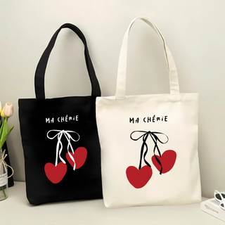 Túi tote, Túi vải bố canvas cotton Ma cherie đeo vai đi học đi chơi thời trang hàn quốc đựng vừa A4 - tot2004