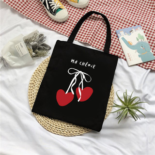 Túi tote, Túi vải bố canvas cotton Ma cherie đeo vai đi học đi chơi thời trang hàn quốc đựng vừa A4 - tot2004