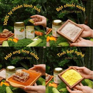 Mật Nghệ Chuối Xanh Lạc Yên Foods - Tinh Bột Nghệ Mật Ong Bột Chuối Xanh Giàu Tinh Bột Kháng