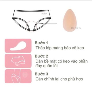 Miếng dán Silicon Che Rãnh Vùng Tam Giác  chống lộ hàng khi mặc bikini legging tập gym, chụp ảnh, không gây hại ch