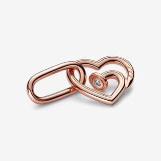 Charm Pandora ME Mạ Vàng Hồng 14K Mắt Xích Trái Tim