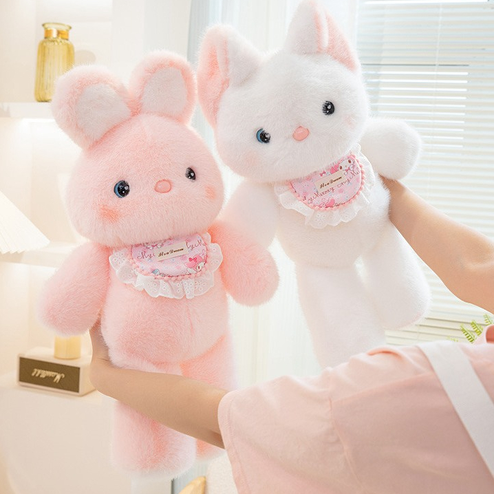 Bộ Gấu Bông Hình Động Vật Đeo Yếm Chạy Bộ Dễ Thương, Thú Nhồi Bông Con Vật Lông Tơ Non Mềm Mại Quà Tặng Sinh Nhật Cho Bé